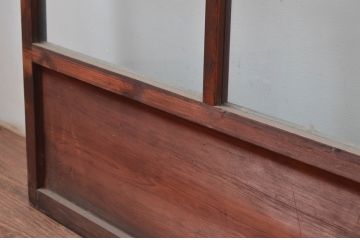 アンティーク建具　シンプルな作りが取り入れやすい!作りの良いガラス戸2枚セット(引き戸、建具)(R-080979)