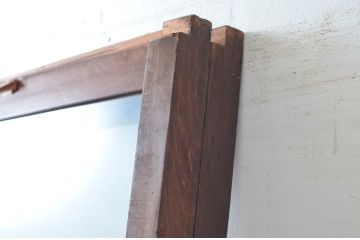 アンティーク建具　シンプルな作りが取り入れやすい!作りの良いガラス戸2枚セット(引き戸、建具)(R-080979)