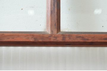 アンティーク建具　大正ロマンな雰囲気あふれる幅広ガラス戸1枚(引き戸、建具)(R-080980)