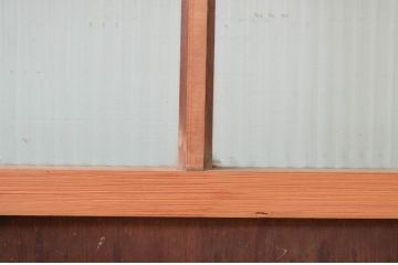 アンティーク建具　大正ロマンな雰囲気あふれる幅広ガラス戸1枚(引き戸、建具)(R-080980)