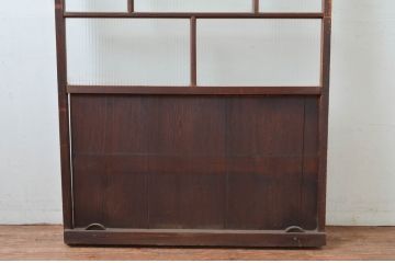 アンティーク建具　大正ロマンな雰囲気あふれる幅広ガラス戸1枚(引き戸、建具)(R-080980)