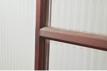 アンティーク建具　大正ロマンな雰囲気あふれる幅広ガラス戸1枚(引き戸、建具)(R-080980)