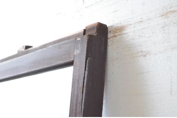 アンティーク建具　大正ロマンな雰囲気あふれる幅広ガラス戸1枚(引き戸、建具)(R-080980)