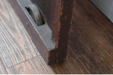 アンティーク建具　大正ロマンな雰囲気あふれる幅広ガラス戸1枚(引き戸、建具)(R-080980)