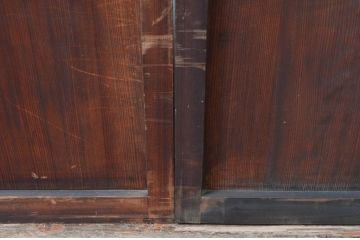 アンティーク建具　上手物!!　大正ロマンな情緒を感じるガラス戸4枚セット(引き戸、建具)(R-080981)