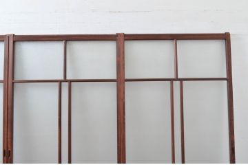 アンティーク建具　上手物!!　大正ロマンな情緒を感じるガラス戸4枚セット(引き戸、建具)(R-080981)