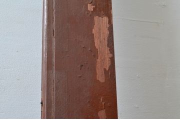 アンティーク建具　ペイント仕上げ限定!　大正ロマンなデザインが魅力的な背の高い大判ガラス戸1枚(引き戸、枠、建具)(R-080982)