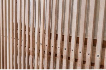 アンティーク建具　腰板欅(ケヤキ)材　和の風情感じられる裏障子付きの格子戸4枚セット(引き戸、障子戸)(R-080983)