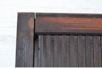 アンティーク建具　総栗材　サイズが良いね!和モダンなデザインで取り入れやすい格子蔵戸1枚(引き戸、格子戸、玄関戸)(R-080985)