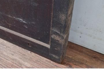 アンティーク建具　総栗材　サイズが良いね!和モダンなデザインで取り入れやすい格子蔵戸1枚(引き戸、格子戸、玄関戸)(R-080985)
