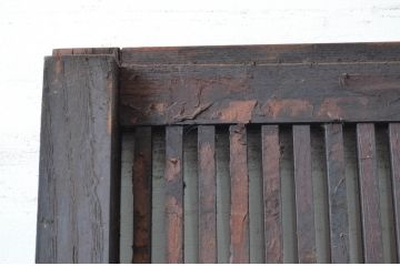 アンティーク建具　総栗材　サイズが良いね!和モダンなデザインで取り入れやすい格子蔵戸1枚(引き戸、格子戸、玄関戸)(R-080985)