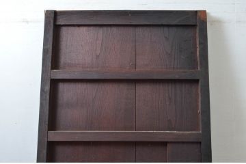 アンティーク建具　総栗材　長い時を経て刻まれた味わいが魅力の蔵戸1枚(玄関戸、引き戸)(R-080986)