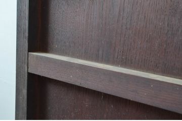 アンティーク建具　総栗材　長い時を経て刻まれた味わいが魅力の蔵戸1枚(玄関戸、引き戸)(R-080986)