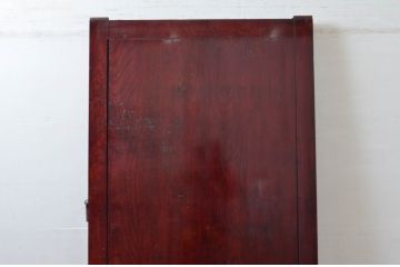 アンティーク建具　総欅(ケヤキ)材　古い木味や金具が時代の流れを感じる蔵戸1枚(引き戸、玄関戸)(R-080987)