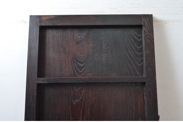アンティーク建具　総欅(ケヤキ)材　古い木味や金具が時代の流れを感じる蔵戸1枚(引き戸、玄関戸)(R-080987)