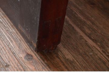 アンティーク建具　総欅(ケヤキ)材　古い木味や金具が時代の流れを感じる蔵戸1枚(引き戸、玄関戸)(R-080987)