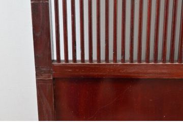 アンティーク建具　細かな桟が魅力的な格子蔵戸1枚(格子戸、引き戸、玄関戸)(R-080988)