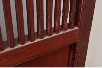 アンティーク建具　細かな桟が魅力的な格子蔵戸1枚(格子戸、引き戸、玄関戸)(R-080988)