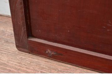 アンティーク建具　細かな桟が魅力的な格子蔵戸1枚(格子戸、引き戸、玄関戸)(R-080988)