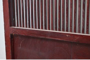 アンティーク建具　細かな桟が魅力的な格子蔵戸1枚(格子戸、引き戸、玄関戸)(R-080988)