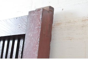 アンティーク建具　細かな桟が魅力的な格子蔵戸1枚(格子戸、引き戸、玄関戸)(R-080988)