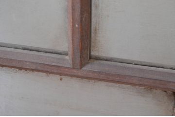 アンティーク建具　大正ロマン　ノスタルジックな雰囲気溢れる大きな窓1枚(明り取り、明かり取り、ガラス窓)(R-080993)