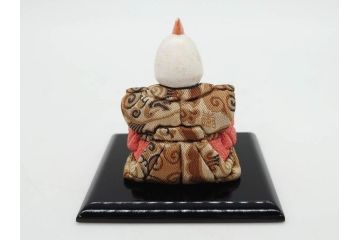 原孝洲　十二支　人形　丑　寅　卯　辰　巳　午　未　申　酉　戌　亥　縁起の良い可愛らしい木目込干支11点セット(動物、木彫り、置物、絹縮緬、台付き、外箱付き、木箱付き)(R-080996)