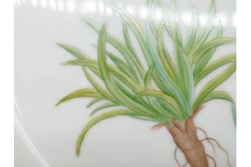 デンマーク　ROYAL COPENHAGEN(ロイヤルコペンハーゲン)　フローラダニカ　ピンクの花のデザインが可愛らしいオーバルプレート(金彩、フラワー、ディッシュ、中皿、洋食器、北欧)(R-080997)　