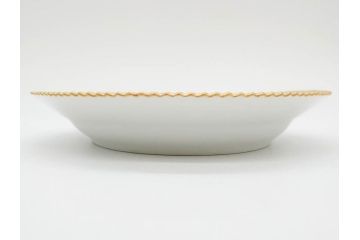 デンマーク　ROYAL COPENHAGEN(ロイヤルコペンハーゲン)　フローラダニカ　ピンクの花のデザインが可愛らしいオーバルプレート(金彩、フラワー、ディッシュ、中皿、洋食器、北欧)(R-080997)　
