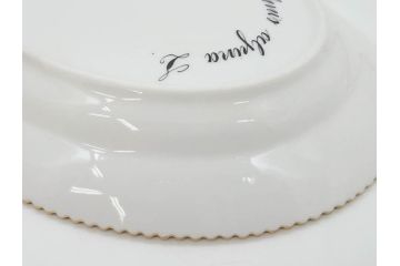 デンマーク　ROYAL COPENHAGEN(ロイヤルコペンハーゲン)　フローラダニカ　ピンクの花のデザインが可愛らしいオーバルプレート(金彩、フラワー、ディッシュ、中皿、洋食器、北欧)(R-080997)　