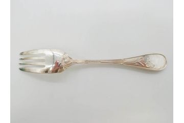 アメリカ　TIFFANY&CO.(ティファニー)　STERLINGSILVER(スターリングシルバー) Jardin　総重量 約338g　細かな花や鳥のデザインが上品なデザートフォーク6本セット(DESSERT FORKS、銀製品、洋食器、カトラリー、ジャルダン、収納袋付き、共箱付き)(R-081003)