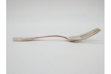 アメリカ　TIFFANY&CO.(ティファニー)　STERLINGSILVER(スターリングシルバー) Jardin　総重量 約338g　細かな花や鳥のデザインが上品なデザートフォーク6本セット(DESSERT FORKS、銀製品、洋食器、カトラリー、ジャルダン、収納袋付き、共箱付き)(R-081003)