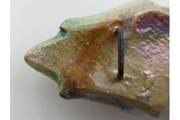陶器製　九谷焼　色々な組み合わせが楽しめる帯留6点セット(金彩、タマムシ?、南天、龍、鶴、ツル、花、在銘作家物、仙、小乕?、帯留め、着物道具、和装小物、アクセサリー)(R-081006)