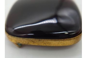 アンティーク　時代物　べっ甲(鼈甲)　美しい艶が魅力の帯留4点セット(魚、鯉、花、帯留め、着物道具、和装小物、アクセサリー、共箱付き)(R-081007)