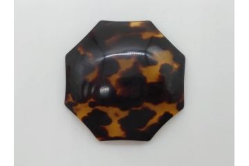 アンティーク　時代物　べっ甲(鼈甲)　美しい艶が魅力の帯留4点セット(魚、鯉、花、帯留め、着物道具、和装小物、アクセサリー、共箱付き)(R-081007)