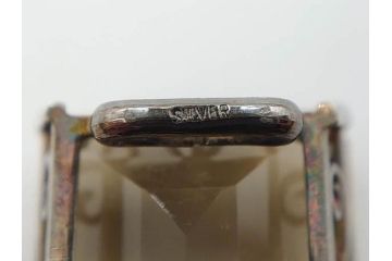 クオーツ　アメジスト　SILVER(シルバー)　キラリと輝く帯留6点セット(銀、帯留め、着物道具、和装小物、アクセサリー、紫水晶、石英)(R-081009)