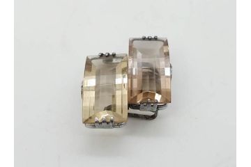 クオーツ　アメジスト　SILVER(シルバー)　キラリと輝く帯留6点セット(銀、帯留め、着物道具、和装小物、アクセサリー、紫水晶、石英)(R-081009)