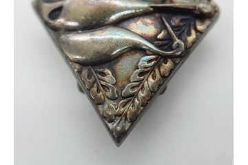 アンティーク　時代物　金工　彫金　気品を感じる帯留7点セット(在銘作家物、弘光、ハト、鳩、ツル、鶴、花、波に千鳥、観世水、帯留め、着物道具、和装小物、アクセサリー、ケース付き)(R-081012)