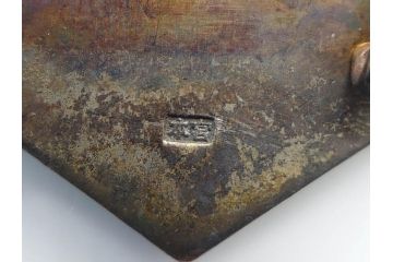 アンティーク　時代物　金工　彫金　気品を感じる帯留7点セット(在銘作家物、弘光、ハト、鳩、ツル、鶴、花、波に千鳥、観世水、帯留め、着物道具、和装小物、アクセサリー、ケース付き)(R-081012)