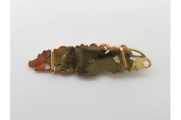 アンティーク　時代物　金工　彫金　気品を感じる帯留7点セット(在銘作家物、弘光、ハト、鳩、ツル、鶴、花、波に千鳥、観世水、帯留め、着物道具、和装小物、アクセサリー、ケース付き)(R-081012)