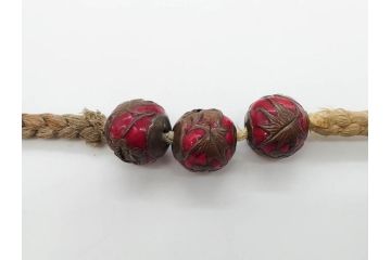 アンティーク　時代物　さりげない美しさのある帯留4点セット(金魚、龍、竜、花、帯留め、帯締め、着物道具、和装小物、アクセサリー)(R-081014)
