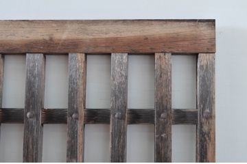 アンティーク建具　時代を経た趣が感じられる荒格子窓1組、4枚セット(格子戸、引き戸)(R-081016)