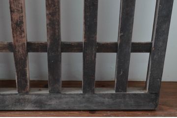 アンティーク建具　時代を経た趣が感じられる荒格子窓1組、4枚セット(格子戸、引き戸)(R-081016)