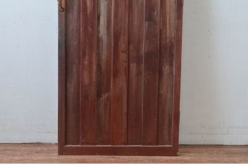 アンティーク建具　凝ったデザインが空間のアクセントになる扉1枚(ドア、木製扉、ガラス扉)(R-081018)