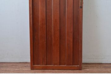 アンティーク建具　凝ったデザインが空間のアクセントになる扉1枚(ドア、木製扉、ガラス扉)(R-081018)
