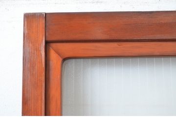 アンティーク建具　凝ったデザインが空間のアクセントになる扉1枚(ドア、木製扉、ガラス扉)(R-081018)