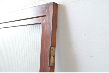 アンティーク建具　凝ったデザインが空間のアクセントになる扉1枚(ドア、木製扉、ガラス扉)(R-081018)