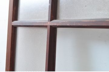 アンティーク建具　レトロな佇まいが魅力的な扉1枚(ドア、木製扉、ガラス扉)(R-081019)