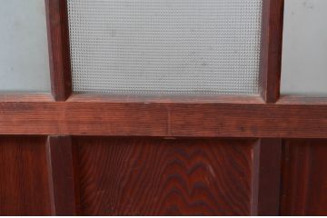 アンティーク建具　レトロな佇まいが魅力的な扉1枚(ドア、木製扉、ガラス扉)(R-081019)