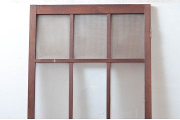 アンティーク建具　レトロな佇まいが魅力的な扉1枚(ドア、木製扉、ガラス扉)(R-081019)